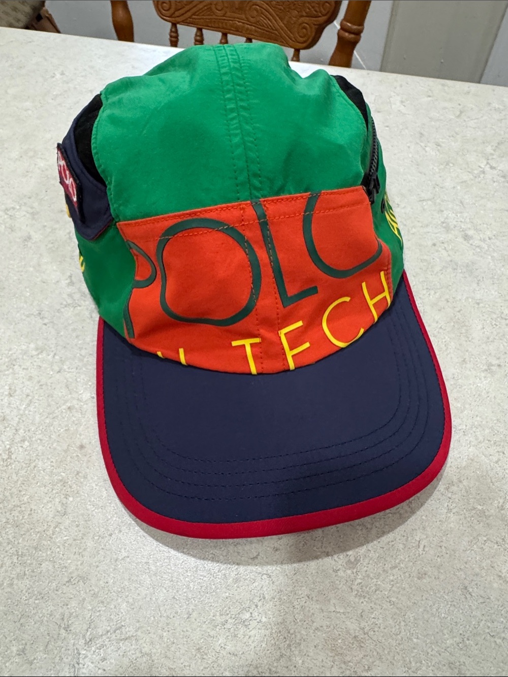 Polo by Ralph Lauren adult Colorblock Cap - Green/Navy/Red